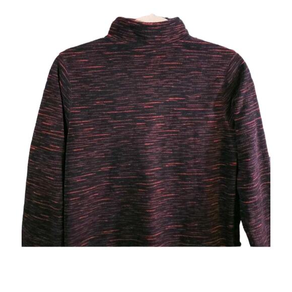 Tek Gear Red Spacedye 1/4 Zip Fleece Pullover Outdoors Baselayer Boys' L 14/16 - Picture 5 of 6
